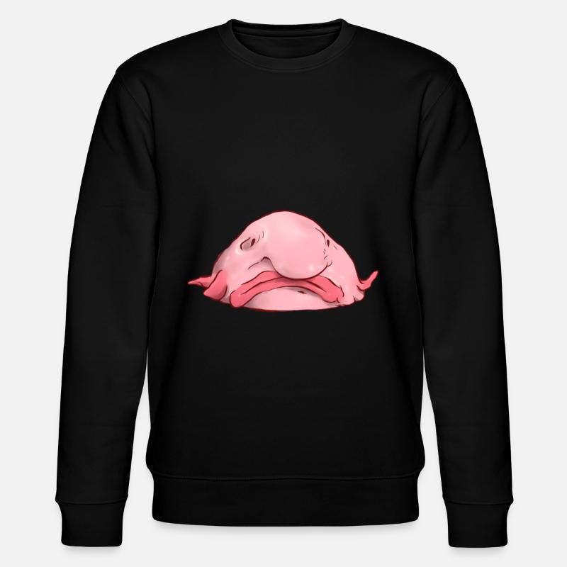 Blobfisch hässlicher Fisch - Stanley/Stella Unisex Bio-Sweatshirt CHANGER  - Schwarz