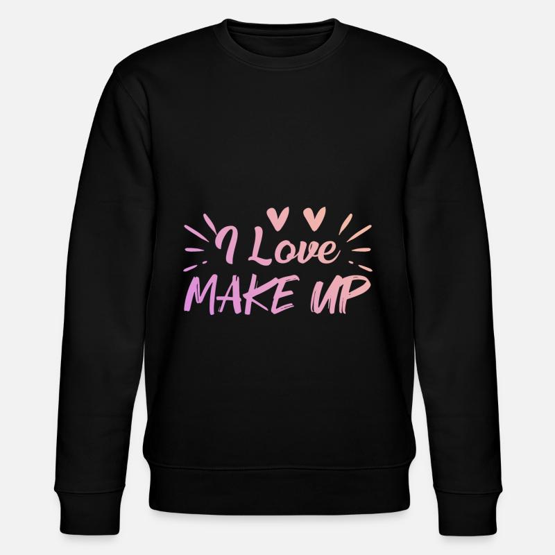 Ich liebe Make up - Stanley/Stella Unisex Bio-Sweatshirt CHANGER  - Schwarz