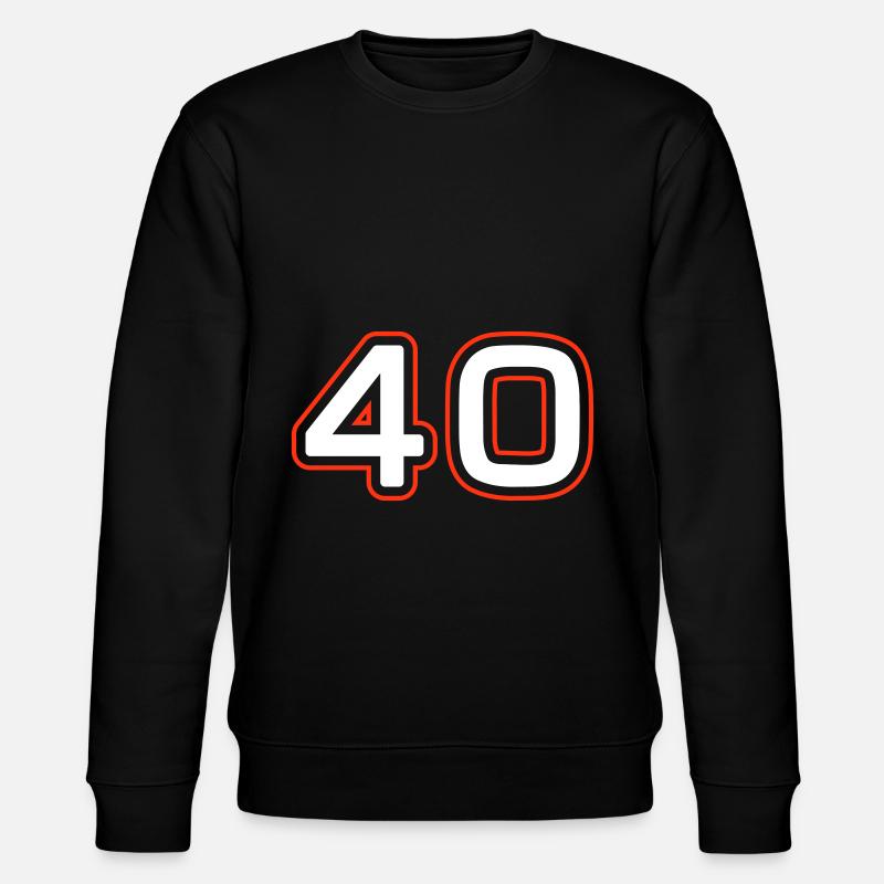 40 Zahl symbol - Stanley/Stella Unisex Bio-Sweatshirt CHANGER - Schwarz