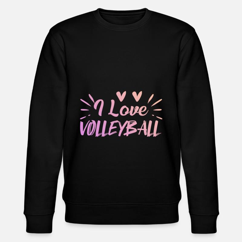 Ich liebe Volleyball - Stanley/Stella Unisex Bio-Sweatshirt CHANGER  - Schwarz