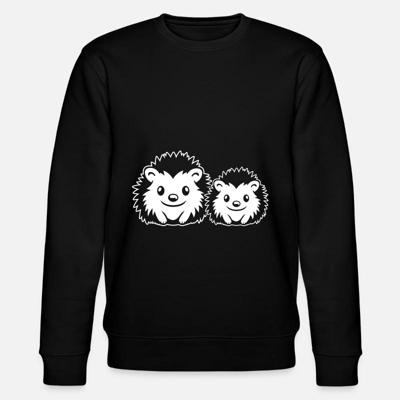 Igel Comic Niedlich - Stanley/Stella Unisex Bio-Sweatshirt CHANGER  - Schwarz