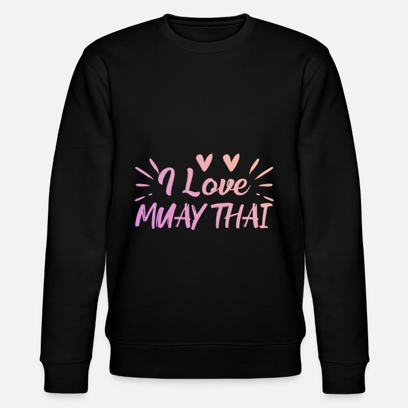 Ich liebe Muay Thai - Stanley/Stella Unisex Bio-Sweatshirt CHANGER  - Schwarz
