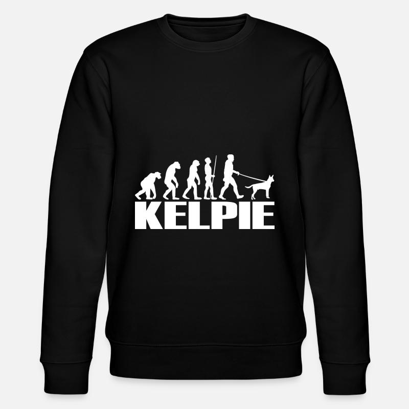 Kelpie Australian Hunde Evolution - Stanley/Stella Unisex Bio-Sweatshirt CHANGER  - Schwarz