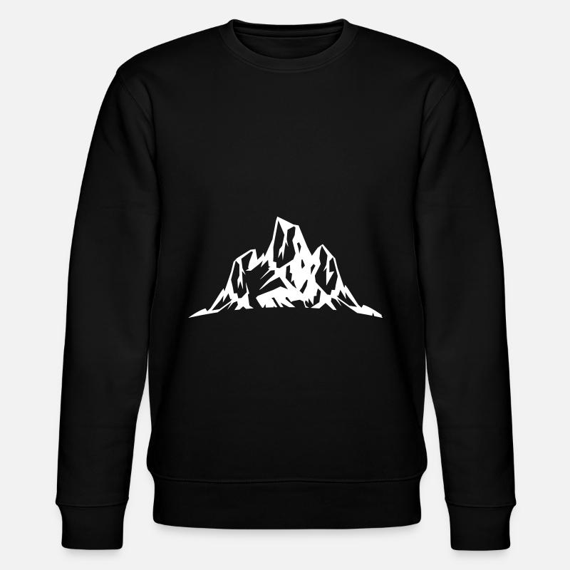 Berge Symbol Mountains - Stanley/Stella Unisex Bio-Sweatshirt CHANGER  - Schwarz