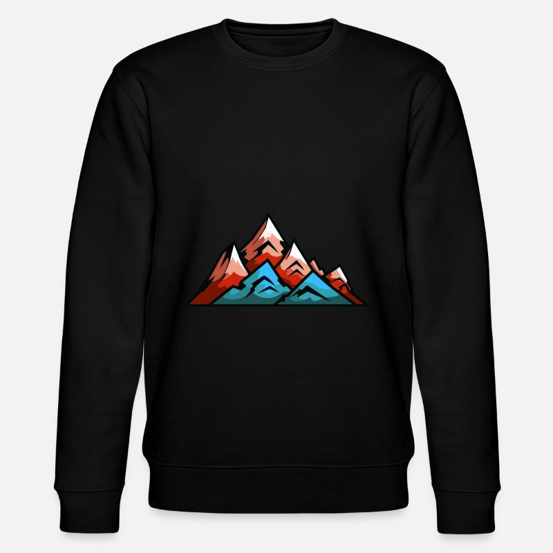 Berge Symbol Bergsteigen - Stanley/Stella Unisex Bio-Sweatshirt CHANGER  - Schwarz
