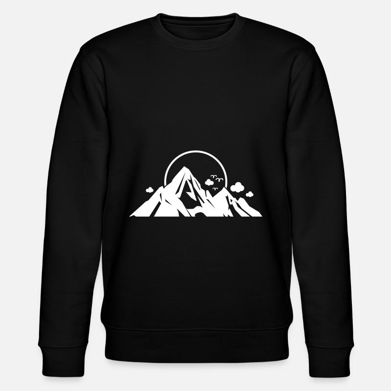Berge Symbol - Stanley/Stella Unisex Bio-Sweatshirt CHANGER  - Schwarz