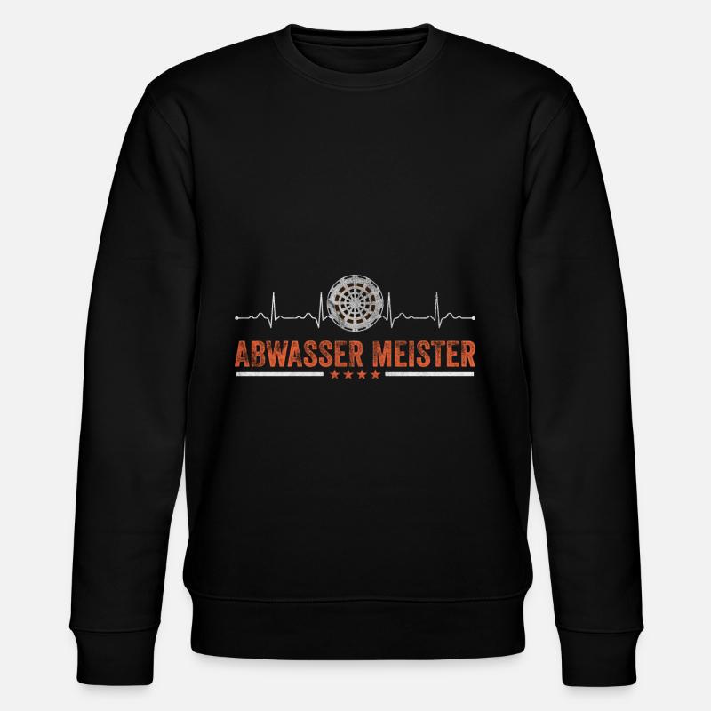 Abwassertechnik Abwasser Kläranlage Herzschlag - Stanley/Stella Unisex Bio-Sweatshirt CHANGER  - Schwarz