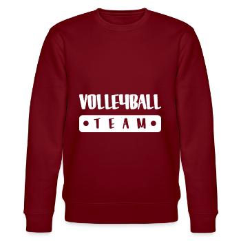 Volleyball Team - Stanley/Stella Unisex Bio-Sweatshirt CHANGER  - Burgunderrot - Vorne - Nik (191cm) & Marisol (170cm)