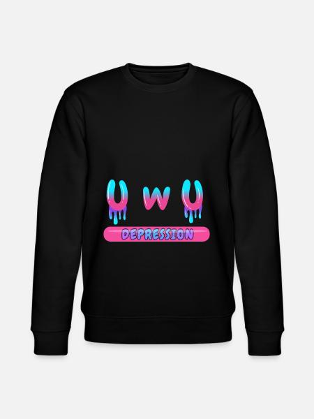 Uwu Depressie Yami Kawaii Verlammende Depressie - Stanley/Stella Uniseks bio-sweatshirt CHANGER  - zwart