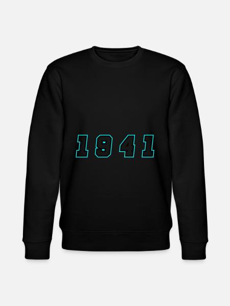 1941 Year Number - Stanley/Stella CHANGER Unisex Organic Sweatshirt - black