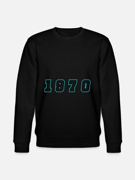 1970 Year Number - Stanley/Stella CHANGER Unisex Organic Sweatshirt - black