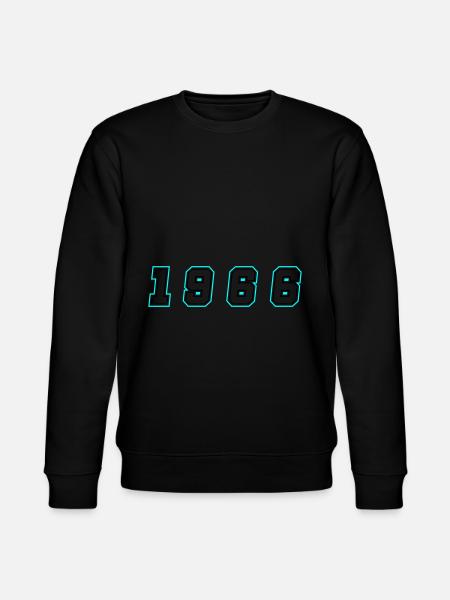 1966 Year Number - Stanley/Stella CHANGER Unisex Organic Sweatshirt - black