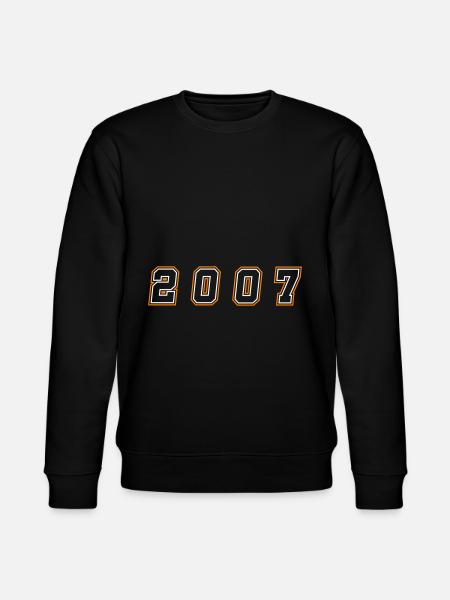 2007 Year Number - Stanley/Stella CHANGER Unisex Organic Sweatshirt - black