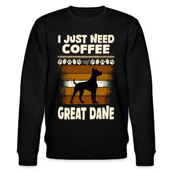 Café Great Dane - Sweat bio CHANGER Stanley/Stella Unisexe - noir - Devant - Nik (191cm) & Marisol (170cm)