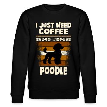 poodle kaffeebohne - Stanley/Stella Unisex Bio-Sweatshirt CHANGER  - Schwarz - Vorne - Nik (191cm) & Marisol (170cm)