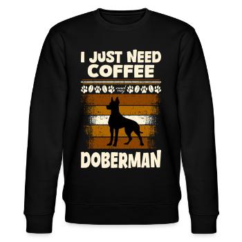 Café Doberman - Sweat bio CHANGER Stanley/Stella Unisexe - noir - Devant - Nik (191cm) & Marisol (170cm)
