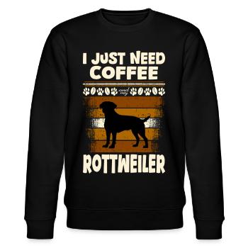Café Rottweiler - Sweat bio CHANGER Stanley/Stella Unisexe - noir - Devant - Nik (191cm) & Marisol (170cm)