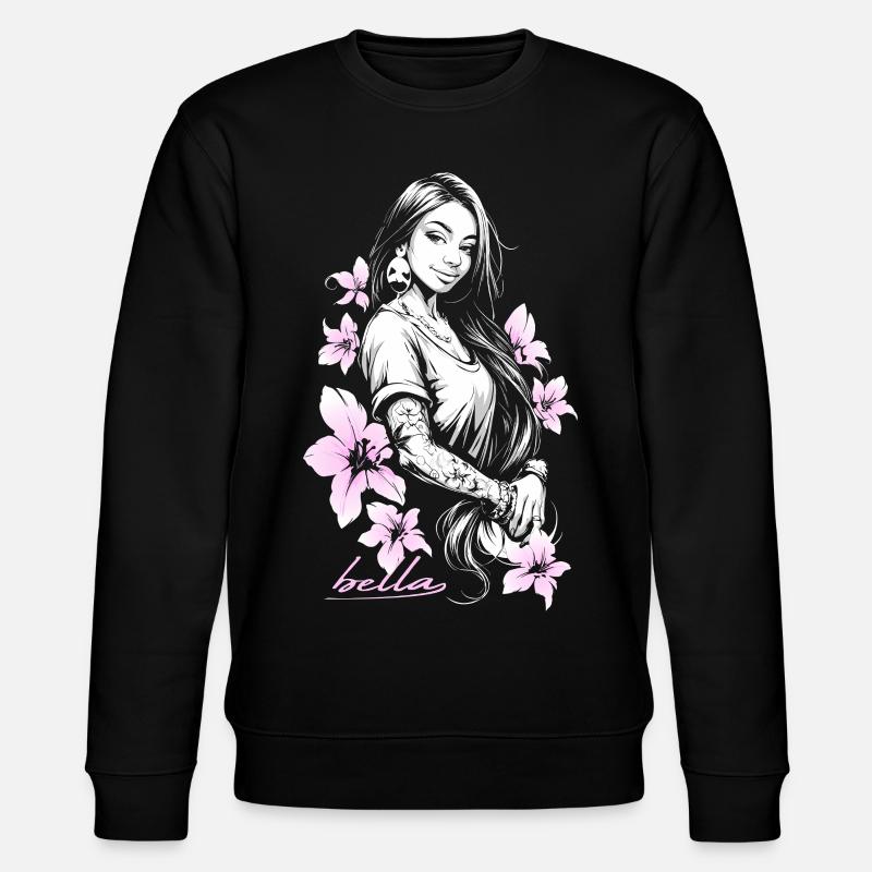 Bella blossom latina chicca - Stanley/Stella CHANGER Unisex Organic Sweatshirt - black