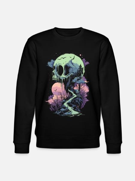 Fantasiewelt Totenkopf punk gothic - Stanley/Stella Unisex Bio-Sweatshirt CHANGER - Schwarz
