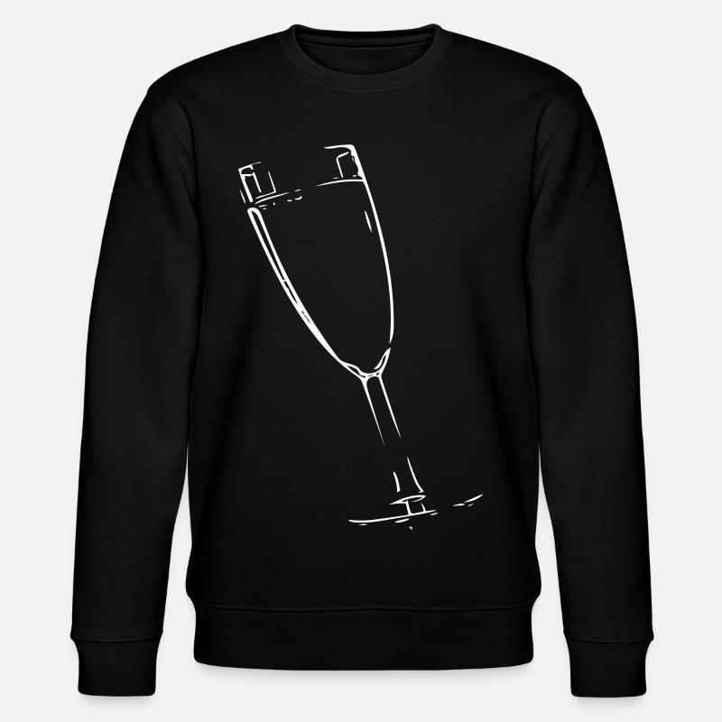 Abstract glass / line / white / pattern - Stanley/Stella CHANGER Unisex Organic Sweatshirt - black