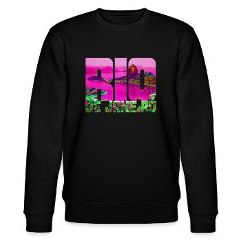 Rio de Janeiro Brazil - Stanley/Stella CHANGER Unisex Organic Sweatshirt - black - Front - Nik (191cm) & Marisol (170cm)