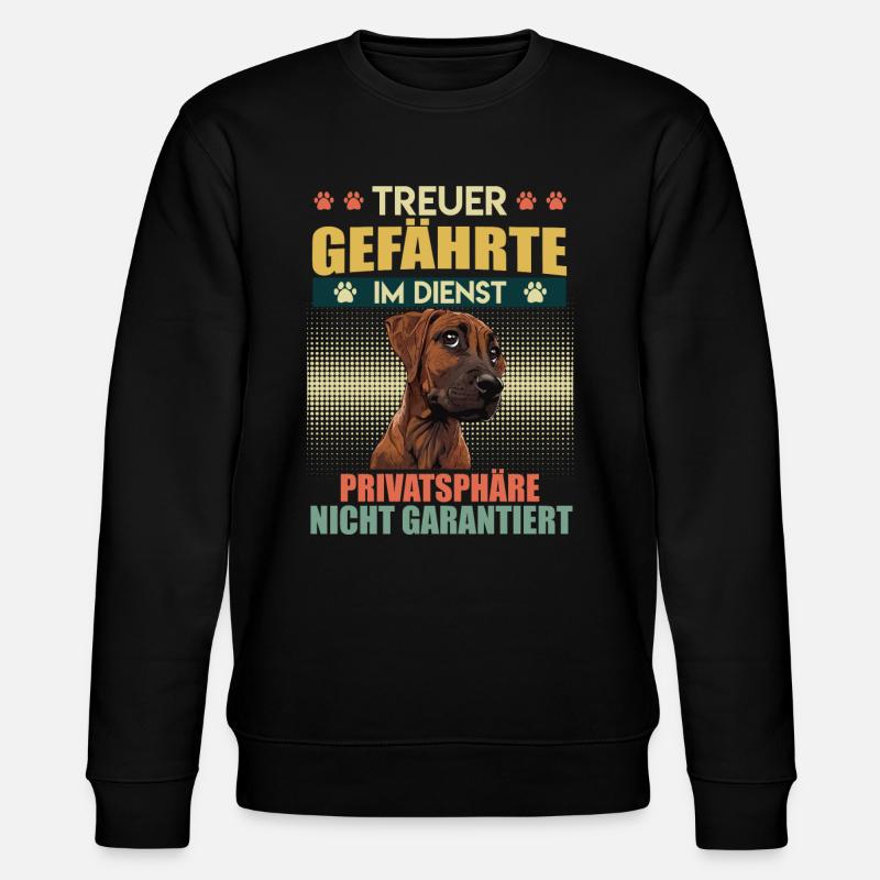 Rhodesian Ridgeback LOYAL COMPANION Ridgebacks - Stanley/Stella Unisex Bio-Sweatshirt CHANGER  - Schwarz