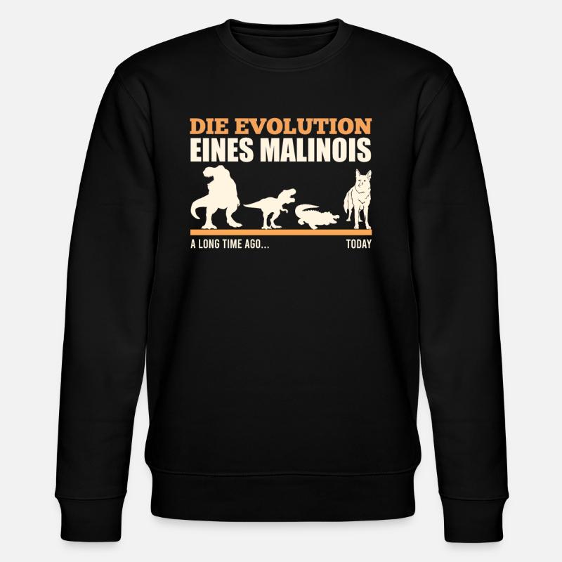 EVOLUTION EINES MALINOIS Schäferhund Besitzer - Stanley/Stella Unisex Bio-Sweatshirt CHANGER - Schwarz