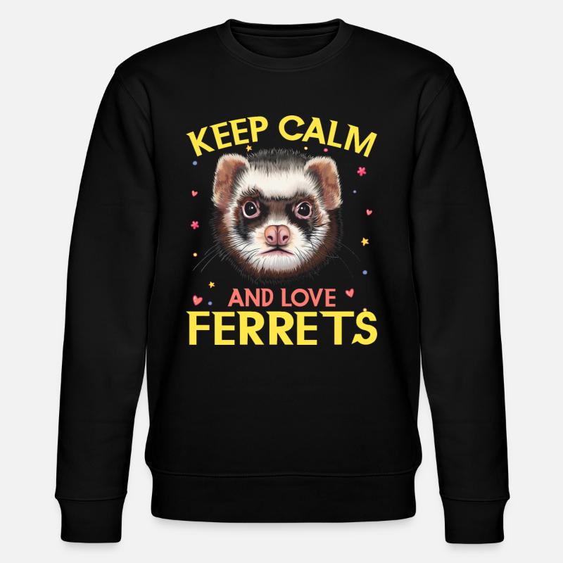 Frettchen - Stanley/Stella Unisex Bio-Sweatshirt CHANGER  - Schwarz