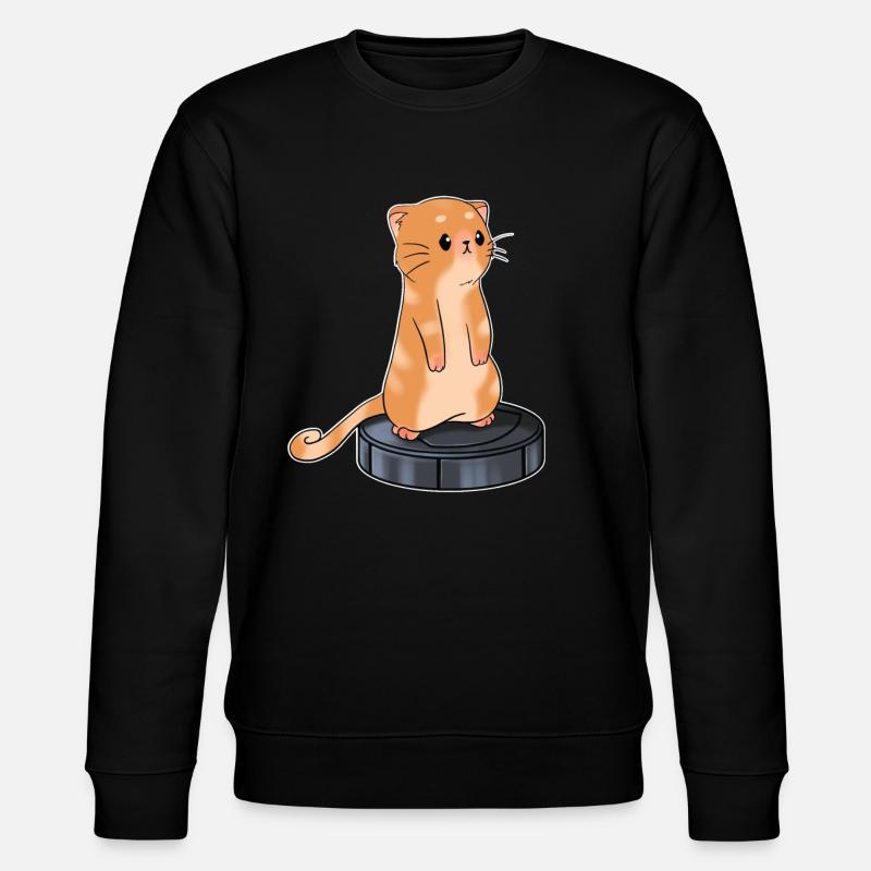 Chat avec aspirateur robot - Sweat bio CHANGER Stanley/Stella Unisexe - noir