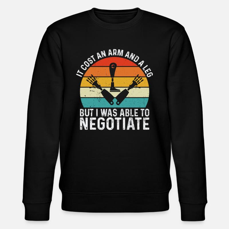 Amputation Lost Leg - Stanley/Stella CHANGER Unisex Organic Sweatshirt - black