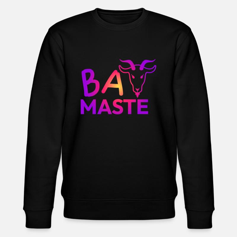 Bamaste Goat Yoga - Stanley/Stella Unisex Bio-Sweatshirt CHANGER  - Schwarz