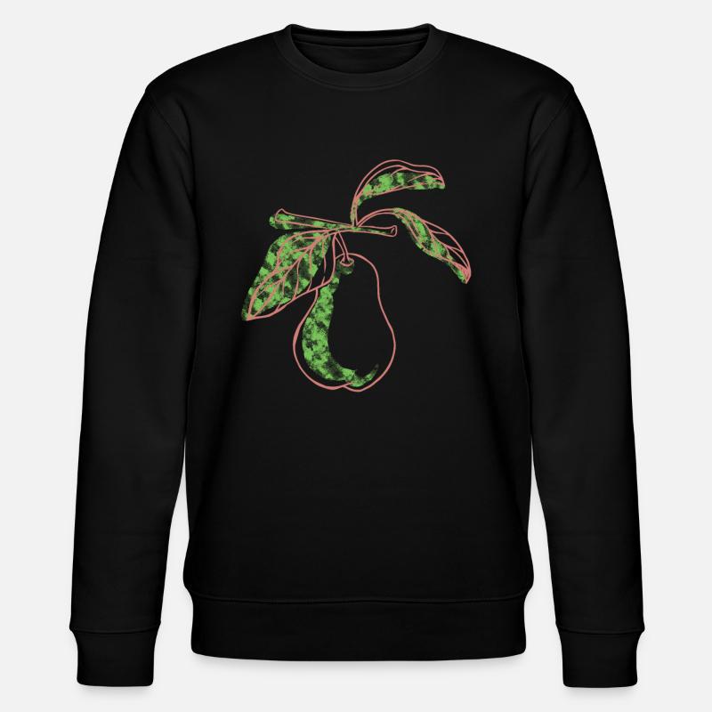 Art Pear Vegan Fruit - Stanley/Stella CHANGER Unisex Organic Sweatshirt - black