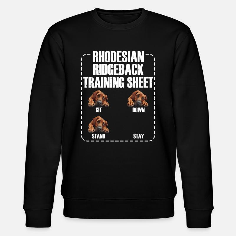 RHODESIAN RIDGEBACK TRAINING SHEET Ridgeback - Stanley/Stella Unisex Bio-Sweatshirt CHANGER  - Schwarz