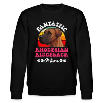 Ridgeback FANTASTIC RHODESIAN RIDGEBACK MOM - Stanley/Stella CHANGER Unisex Organic Sweatshirt - black - Front - Nik (191cm) & Marisol (170cm)