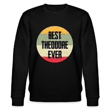 Best Theodore Ever - Stanley/Stella Unisex Bio-Sweatshirt CHANGER  - Schwarz - Vorne - Nik (191cm) & Marisol (170cm)