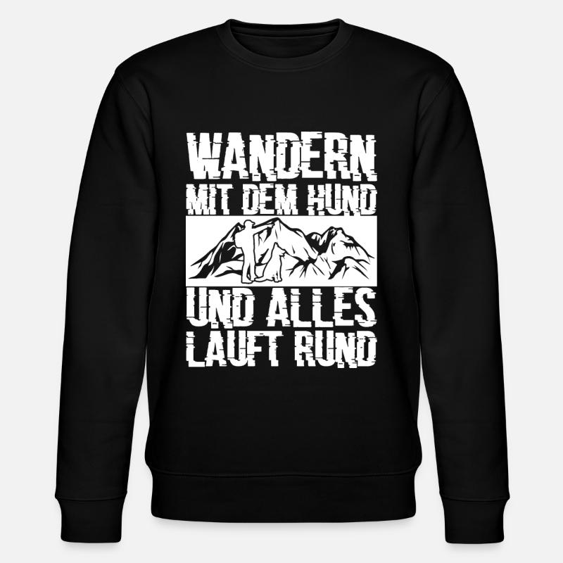Walking with a dog - Stanley/Stella CHANGER Unisex Organic Sweatshirt - black