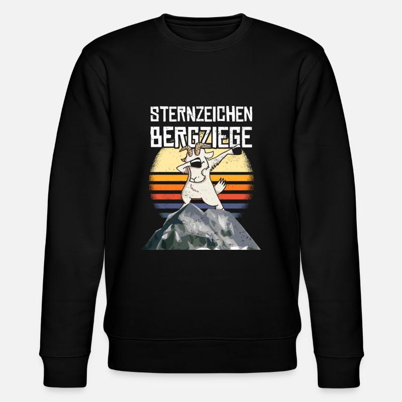 Wandern Sternzeichen Bergziege - Stanley/Stella Unisex Bio-Sweatshirt CHANGER - Schwarz