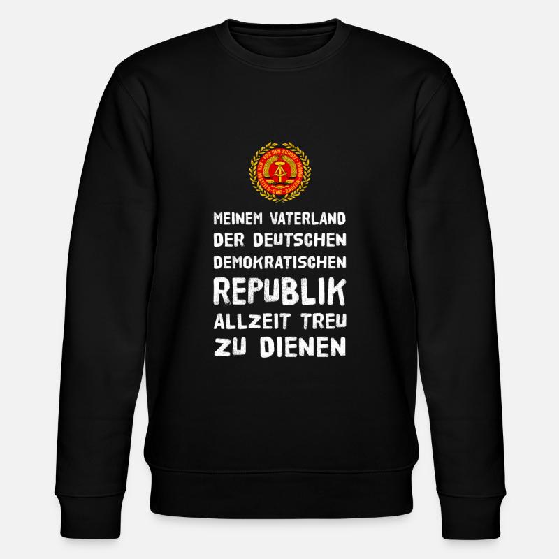 DDR NVA Fahneneid - Stanley/Stella Unisex Bio-Sweatshirt CHANGER  - Schwarz