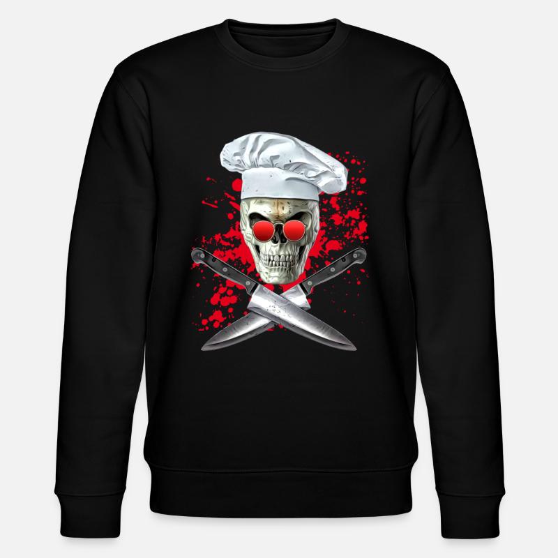 splatter skull cook - Stanley/Stella Unisex Bio-Sweatshirt CHANGER  - Schwarz