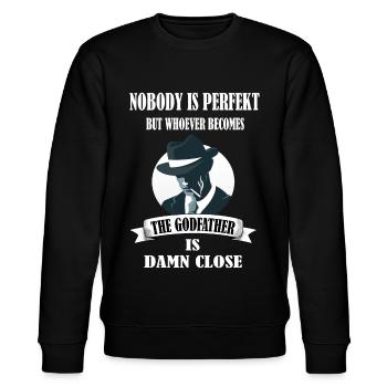 Herren Patenonkel Pate Patenschaft Onkel Patenkind - Stanley/Stella Unisex Bio-Sweatshirt CHANGER  - Schwarz - Vorne - Nik (191cm) & Marisol (170cm)