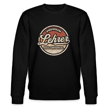 Lehrer Original Abschluss Lustiges Klassenlehrer - Stanley/Stella Unisex Bio-Sweatshirt CHANGER  - Schwarz - Vorne - Nik (191cm) & Marisol (170cm)