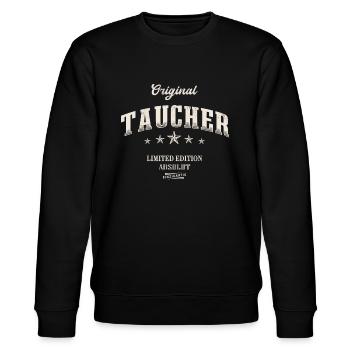 Taucher Limited Edition Tauchsport Tauchen - Stanley/Stella Unisex Bio-Sweatshirt CHANGER  - Schwarz - Vorne - Nik (191cm) & Marisol (170cm)