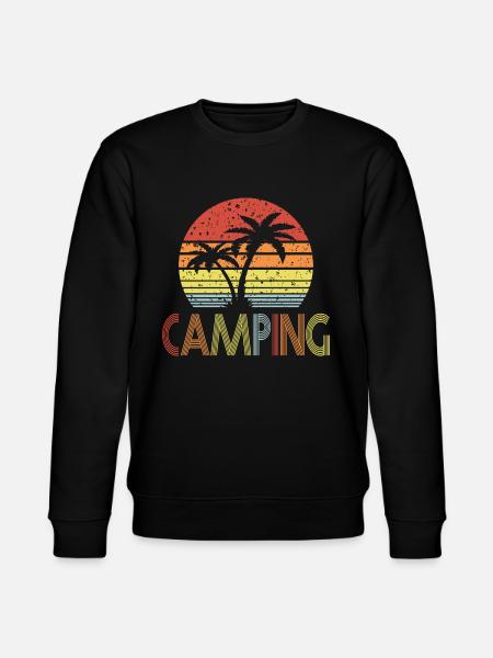 Camping Rétro soleil 01 - Sweat bio CHANGER Stanley/Stella Unisexe - noir
