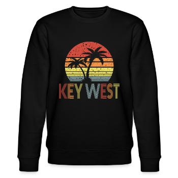 Key West - Stanley/Stella CHANGER Unisex Organic Sweatshirt - black - Front - Nik (191cm) & Marisol (170cm)