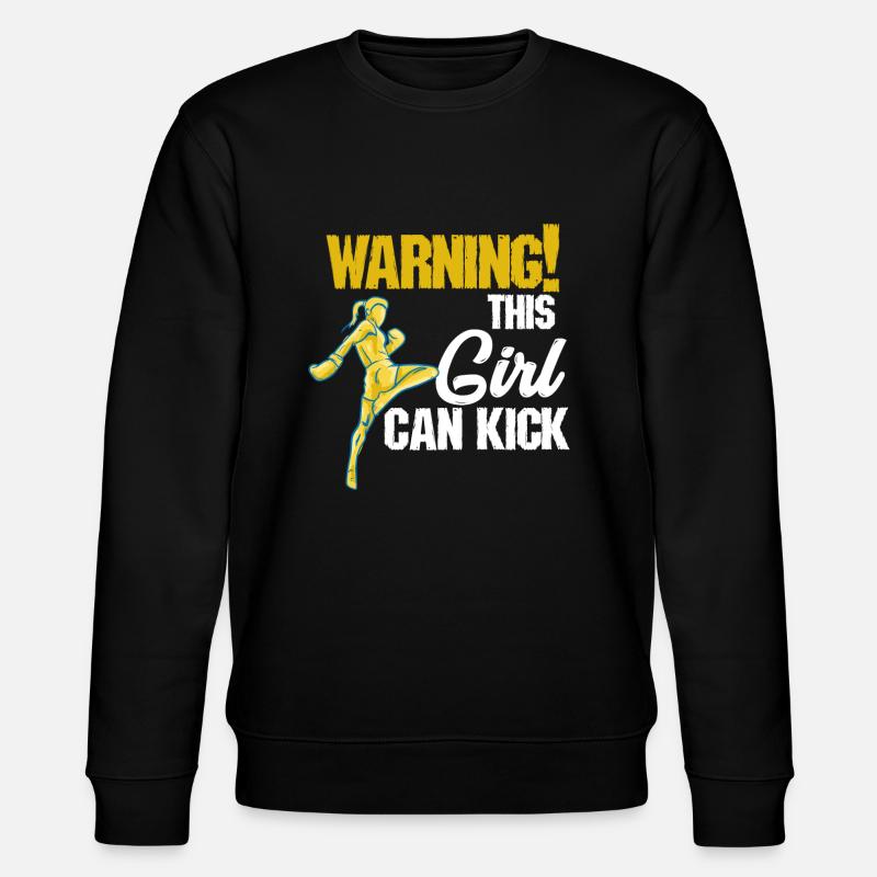 Kampfsport Kick Boxen Kickboxen Thaiboxen Mädchen - Stanley/Stella Unisex Bio-Sweatshirt CHANGER - Schwarz