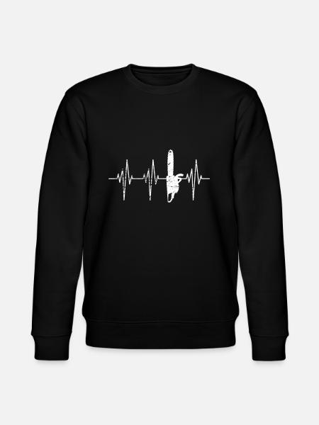 Lumberjack - Chainsaw Chainsaw Heartbeat - Stanley/Stella CHANGER Unisex Organic Sweatshirt - black