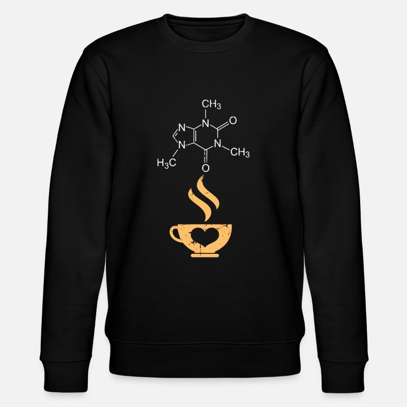 Koffein Molekül Kaffee Wissenschaft Nerd - Stanley/Stella Unisex Bio-Sweatshirt CHANGER  - Schwarz