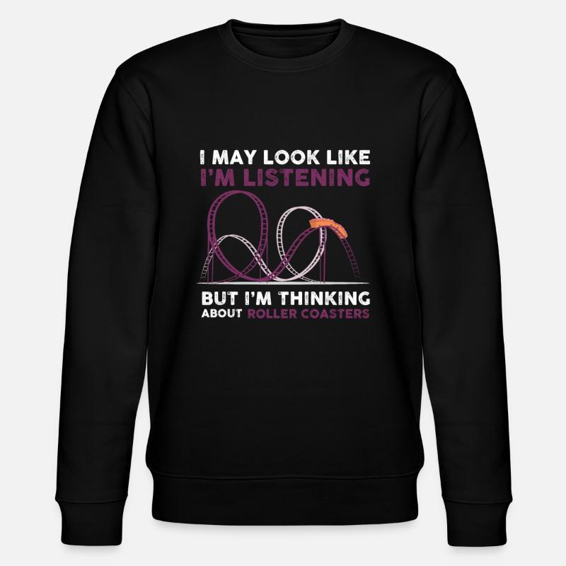Roller Coaster - Theme Park Design - Stanley/Stella CHANGER Unisex Organic Sweatshirt - black