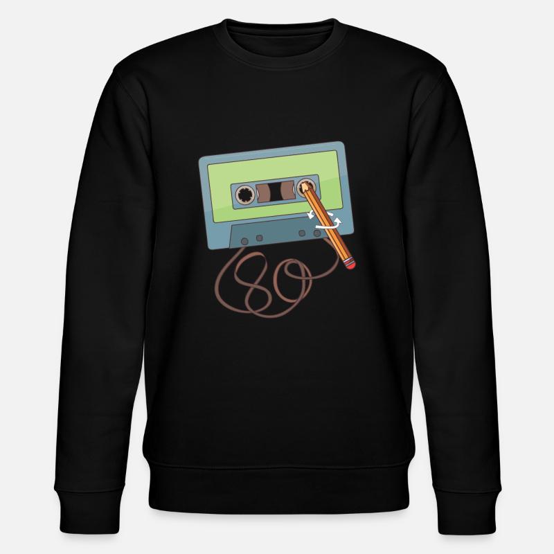 Old school crayon une cassette - Sweat bio CHANGER Stanley/Stella Unisexe - noir