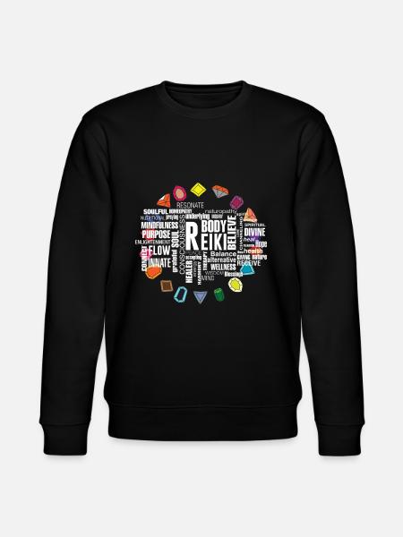 Reiki terms crystal energy stones - Stanley/Stella CHANGER Unisex Organic Sweatshirt - black